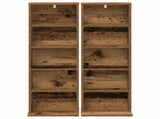 CD Cabinet 2 pcs Old Wood 33 x 23.5 x 97.5 cm Engineered Wood 8012703