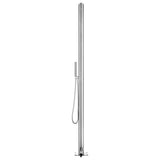 Garden Shower with Grey Base 225 cm Stainless Steel 3070785
