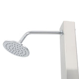 Outdoor Shower with Tray WPC Stainless Steel 3051285