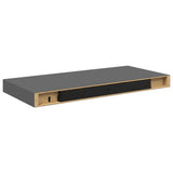 Floating Wall Shelves 4 pcs High Gloss Grey 50x23.5x3.8 cm MDF 323789