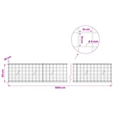 Gabion with 5 mm Wire and 10x10 cm Mesh 1000x20x50 cm 3465014