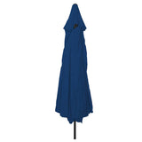 Garden Parasol 394 x 394 x 248 cm Polyester and Steel Azurblau 42003643