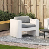 Garden Sofa White Solid Pine Wood Medium Durable Garden Sofa 832366