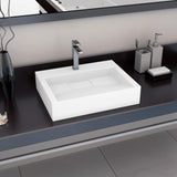 Wash Basin 60x38x11 cm Mineral Cast/Marble Cast White 144064