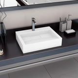 Wash Basin 60x38x11 cm Mineral Cast/Marble Cast White 144064