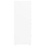 ZNTS Mobile File Cabinet White 28x41x109 cm Metal 335920