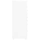 ZNTS Mobile File Cabinet White 28x41x109 cm Metal 335920