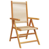 Garden Chairs 2 pcs Beige Solid Wood Acacia and Polypropylene 367656
