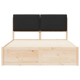 Bed Frame with Upholstered Headboard Black 140 x 200 cm 3398126