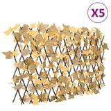 Artificial Maple Leaf Trellis Expandable Orange 5 pcs 180x60 cm 366595