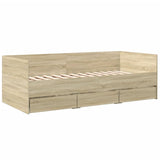 Daybed Sonoma Oak Engineered Wood Small Single 3280834