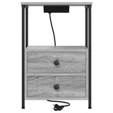 Bedside Cabinet with Drawer 2 pcs Grey Sonoma 40 x 31 x 60 cm 859447