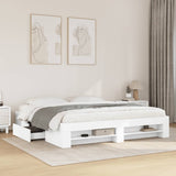 Bed Frame without Mattress White 180x200 cm Super King Engineered Wood 3295450