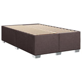 Box Spring Bed with Mattress Dark Brown 120x190 cm Fabric 3285830