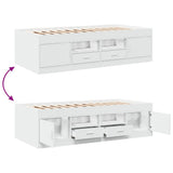 Daybed with Drawers without Mattress White 90x200 cm 3280244