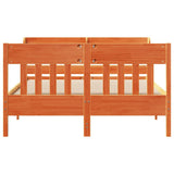 Bed Frame without Mattress Wax Brown 135x190 cm Double Solid Wood Pine 3307022