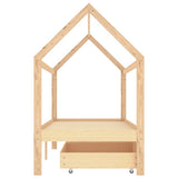 Kids Bed Frame with Drawers Solid Pine Wood 90x200 cm 322138