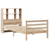 Bookcase Bed without Mattress 90x200 cm Solid Wood Pine 3322231
