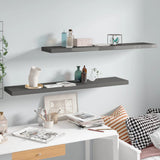 Floating Wall Shelves 2 pcs High Gloss Grey 120x23.5x3.8 cm MDF 323800