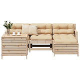 5 Piece Garden Sofa Set Solid Wood Pine 3250504