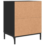 Bedside Cabinet 2 pcs Black 49 x 36 x 61 cm Engineered wood 883477