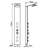Shower Panel System Glass Brown 142374
