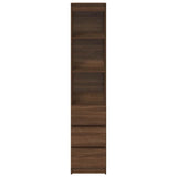 Highboard Brown Oak 37.5x35x180 cm Engineered Wood 861667