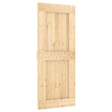 Sliding Door with Hardware Set 85x210 cm Solid Wood Pine 3332708