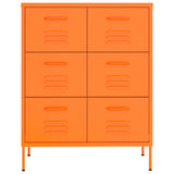 Drawer Cabinet Orange Steel Medium Drawer Cabinet Rectangular 336147