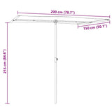 Garden Parasol with Aluminium Pole 2x1,5 m Anthracite 47338