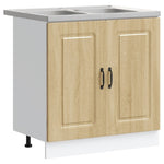 Kitchen Cabinet with Door Kalmar 2 pcs Brown 80 x 46 x 81.5 cm 3315004