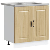 Kitchen Cabinet with Door Kalmar 2 pcs Brown 80 x 46 x 81.5 cm 3315004