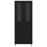 Highboard with Drawer 2 pcs Black Oak Engineered Wood 3416249