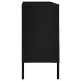 Sideboard Black Steel, tempered glass Medium Sideboard 336076