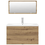 ZNTS 3 Piece Bathroom Furniture Set Artisan Oak Engineered Wood 3328940