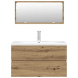 ZNTS 3 Piece Bathroom Furniture Set Artisan Oak Engineered Wood 3328940