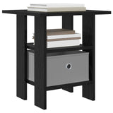 Bedside Table 2 pcs Black Oak 41 x 40 x 45 cm Engineered Wood 8000423