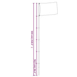 Telescopic Flagpole Silver 5.55 m Aluminium 153563