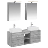 Bathroom Furniture Set 5 pcs Grey Sonoma 3406796
