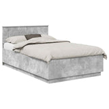 Bed Frame Concrete Grey 120 x 200 cm Engineered Wood 3408190
