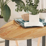 Table Top Light Brown 100x50x2 cm Solid Wood Oak Oval 4009046