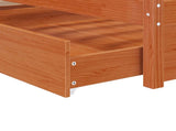 Bed Frame with Drawer with Storage 3 pcs Wax Brown Pine Wood 3423799