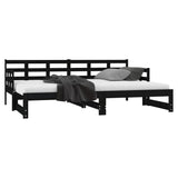 Pull-out Day Bed without Mattress Black 2x cm 820381