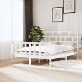 3101349 Bed Frame without Mattress White Solid Wood 140x200 cm