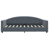 Day Bed without Mattress Dark Grey 90x190 cm Single Velvet 354153