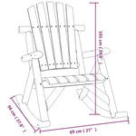 ZNTS 5 Piece Garden Lounge Set Solid Wood Spruce 3185529