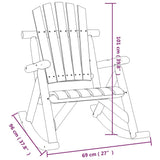 ZNTS 5 Piece Garden Lounge Set Solid Wood Spruce 3185529