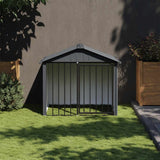 Dog House with Roof Black 117x103x102 cm Galvanised Steel 172346