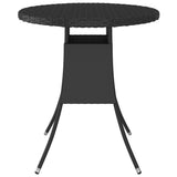 Garden Table Black 70x70x73 cm Poly Rattan 310465