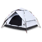 ZNTS Camping Tent Dome 3-Person White Blackout Fabric Quick Release 4004180